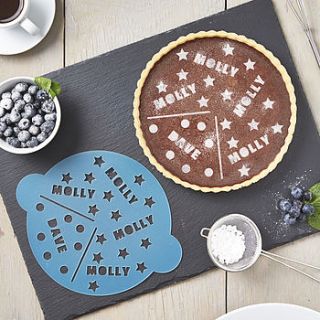 personalised couples cake stencil by sophia victoria joy