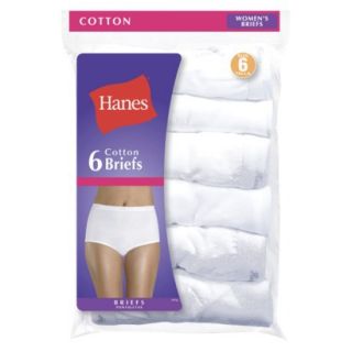 Hanes® Womens 6 Pack Brief PP40WH   White