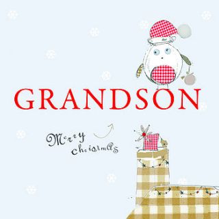 grandson christmas card by laura sherratt designs