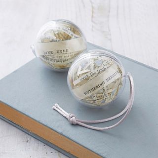 set of two literary christmas decorations by mr teacup