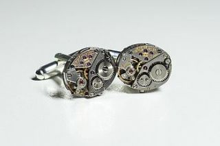 vintage watch premium cufflinks silver by chee designs