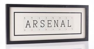 arsenal vintage football frame by vintage playing cards