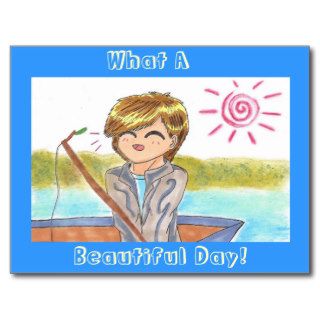 Happy Fishing Crispin Post Card