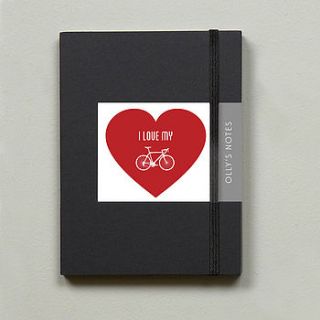 bike lover's notebook by quirky gift library