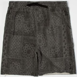 Penske Paisley Mens Shorts Black In Sizes Large, 32, 34, 36, Medium, 30,