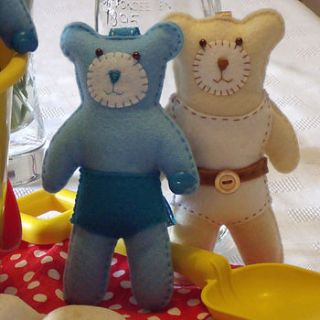 decorative felt teddy bears by sayitwithsam
