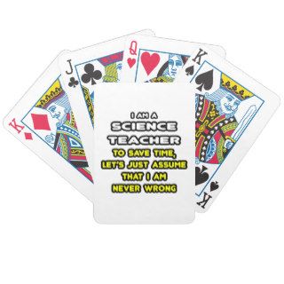 Funny Science Teacher T Shirts and Gifts Poker Cards