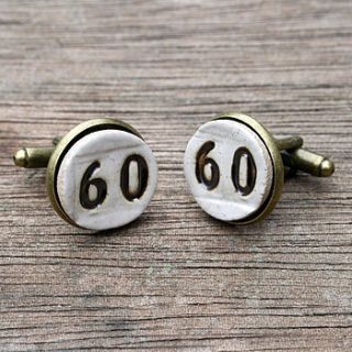 milestone age ceramic cufflinks by juliet reeves designs