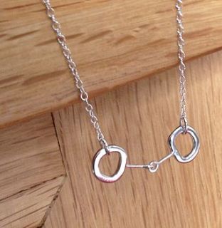 horses bit silver necklace by anne reeves jewellery