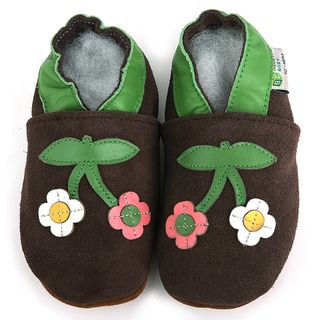 Two Flowers Soft Sole Leather Baby Shoes Augusta Products Girls' Shoes