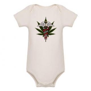 Artsmith, Inc. Organic Baby Bodysuit Medical Marijuana Symbol Clothing