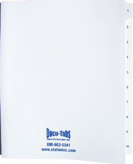 25 Sets of Clear Numbered Index Tabs #1 10 