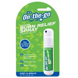 X3 Clean 11023 On The Go First Aid Burn Relief Spray with Aloe, 6 Count Health & Personal Care