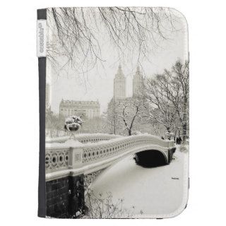 Central Park Winter   Snow on Bow Bridge Kindle Keyboard Covers
