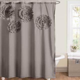 Lush Decor Glamour Flower Shower Curtain Lush Decor Shower Curtains