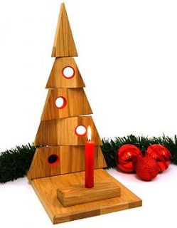 oak christmas tree table decoration by mijmoj design limited