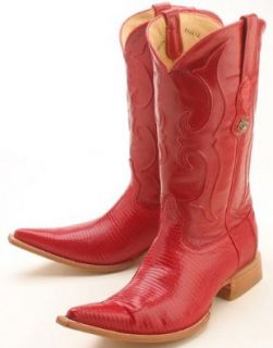 21375 Red Designer Los Altos Genuine Leather Men's Cowboy Boots Pointy Toe 7 Shoes