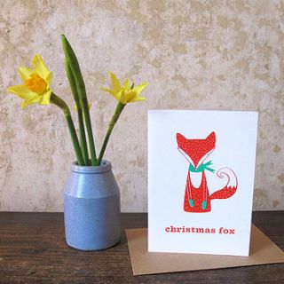 christmas fox by paper heart