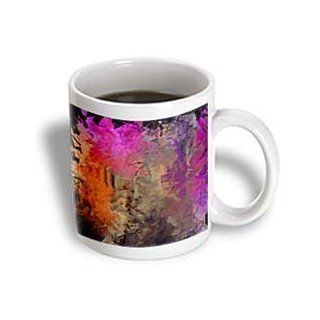 3dRose Abstract Pink and Orange by Angelandspot Ceramic Mug, 11 Ounce Kitchen & Dining