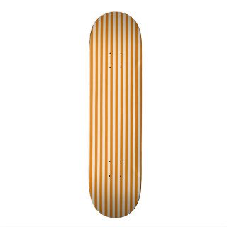 Orange and White Striped Pattern Skate Board Decks