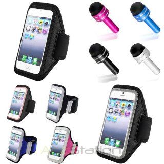 XMAS SALE Hot new 2014 model Color Running Sports Gym Armband Skin Case+Dust Cap Pen For iPhone 5 5S 5G 5thCHOOSE COLOR Cell Phones & Accessories