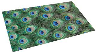 Drymate 12 Inch by 20 Inch Pet Bowl Place Mat with Peacock Imprint Design, Small/Medium  Pet Feeding And Watering Supplies 