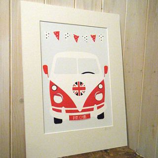 happy camper print by boo boo and the bear