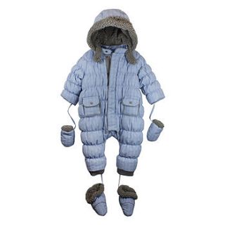 french design baby down filled snowsuit by chateau de sable