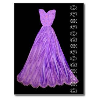 Royal Purple Dress with Lace Accent Postcard