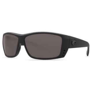 Costa Del Mar Cat Cay Sunglasses   Blackout Frame with Gray 580P Lens 728623