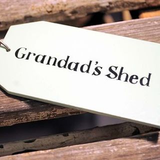 'grandad's shed' key ring by angelic hen