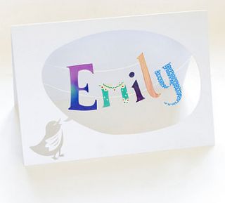handmade personalised paper cut card by kate slater