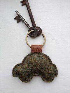 tweed car keyring by belle & thistle