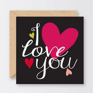 'i love you' valentine's card by the little bird press