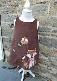 mr fox girls corduroy dress by lola smith designs