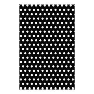 Black and White Polka Dot Pattern. Spotty. Customized Stationery