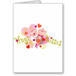 Hugs n' Kisses Valentine Greeting Cards