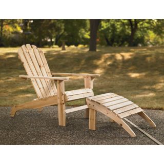 Cedar/Fir Adirondack Chair with Ottoman, Model# CS-001KD-O  Chairs