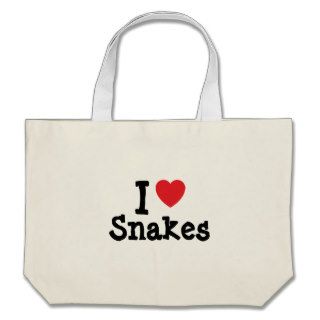 I love Snakes heart custom personalized Canvas Bags