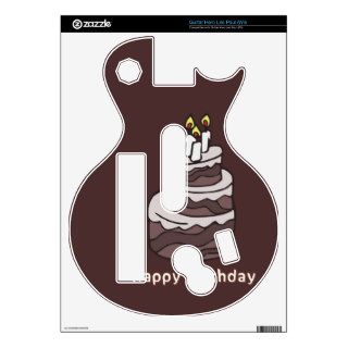 Chocolate Triple Layer Birthday Cake Cartoon Guitar Hero Skins
