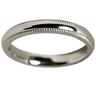 Sterling Silver Milgrain 3MM Unisex Wedding Band Ring —