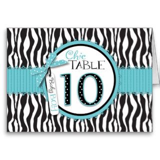Boutique Chic Boy Table Number Card 10