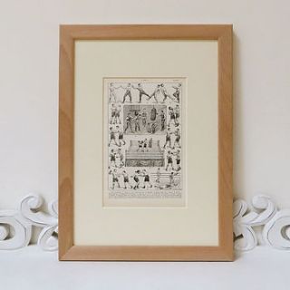 vintage french boxing print by tailor and make