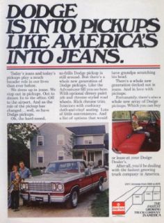 Dodge Into Pickups Like America's Into Jeans ad 1978 Entertainment Collectibles