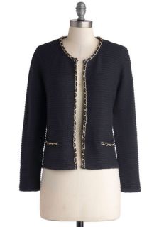 Chain of Scenery Cardigan in Navy  Mod Retro Vintage Sweaters