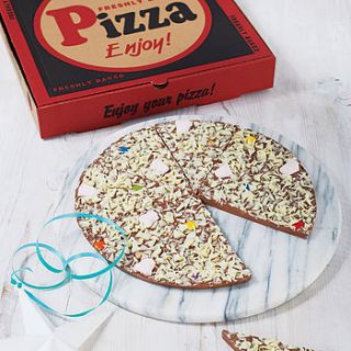 chocolate pizza by the gourmet chocolate pizza co.