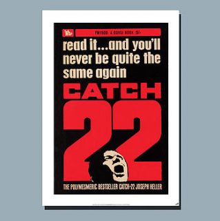 'catch 22' by joseph heller poster by the literary gift company