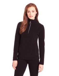 Calvin Klein Performance Women's Micropolar Fleece Half Zip Pullover, Black, Small Clothing