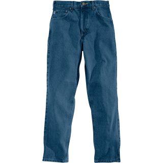 Carhartt Traditional Fit Straight Leg Jean — Dark Stone, 40in. Waist x 30in. Inseam, Regular Style, Model# B18  Jeans
