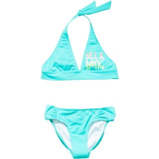 Billabong Logo Halter Swimsuit   Girls